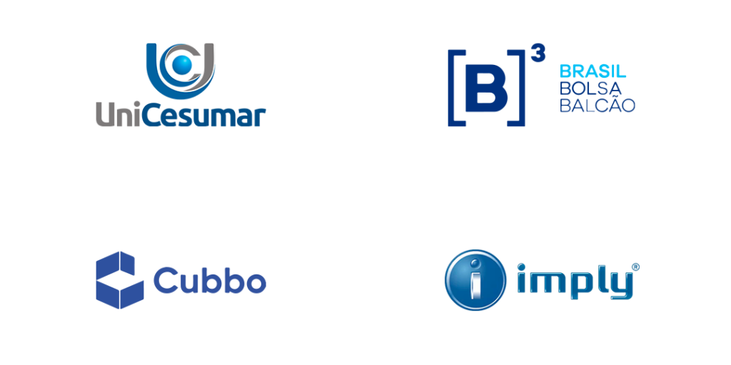 Logotipos variados exibidos em uma linha horizontal.